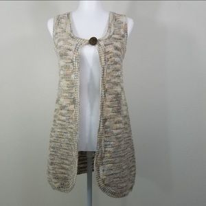 Topin Button Multicolor Sleeveless Cardigan M